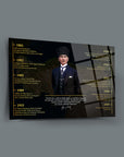 Atatürk 256 Cam Tablo featuring historical milestones and portrait