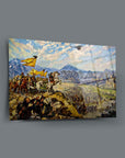 Mete Han Çin Seddi Hücumu Cam Tablo