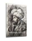 Fatih Sultan Mehmet Karakalem Cam Tablo
