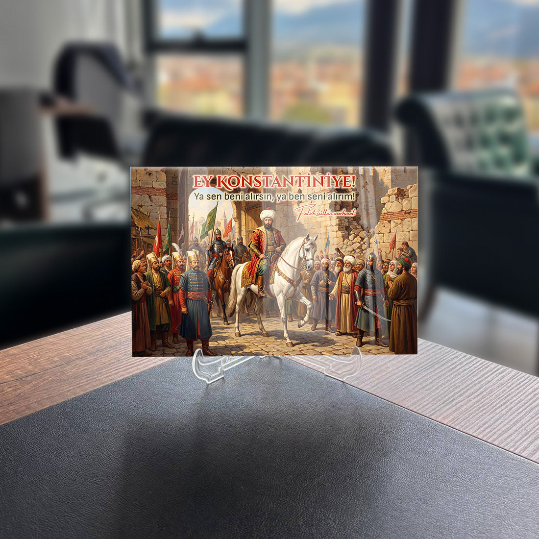 Fatih'in İstanbula Girişi 3 Cam Tablo