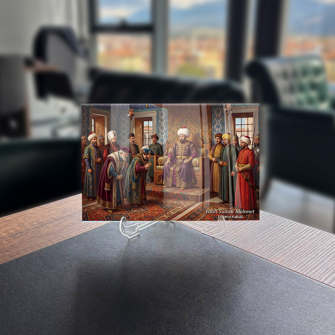 Fatih Sultan Mehmet Elçilerin Kabulü Cam Tablo