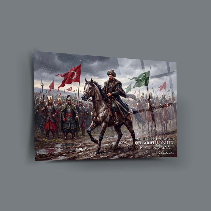 Fatih Sultan Mehmet Sırbistan Seferi Cam Tablo