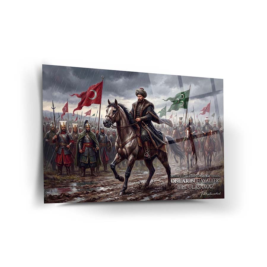 Fatih Sultan Mehmet Sırbistan Seferi Cam Tablo