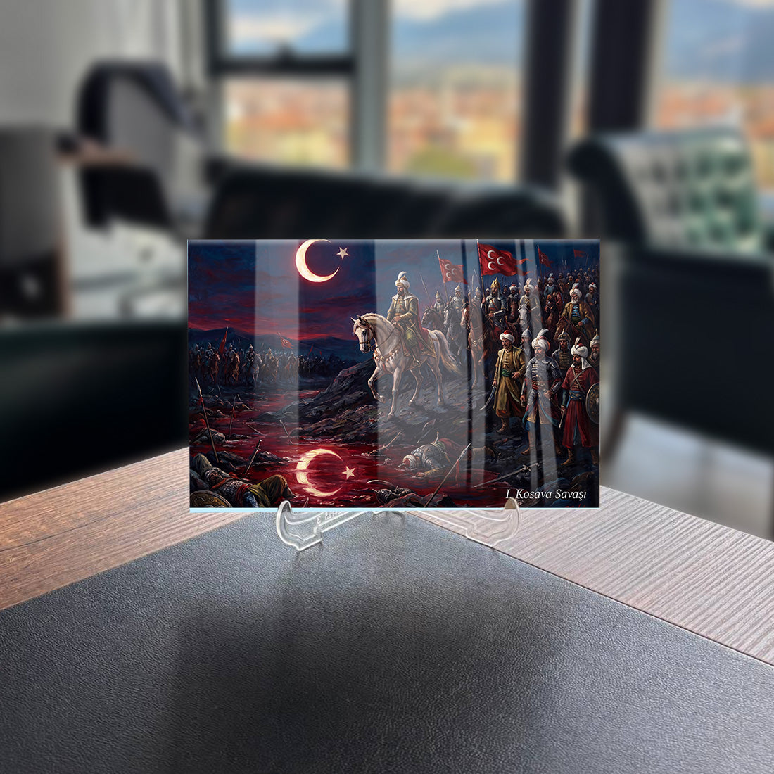 Türk Bayrağının Doğuşu Cam Tablo