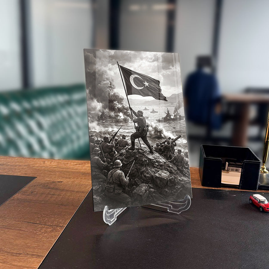 Kıbrıs Barış Harekatı Cam Tablo