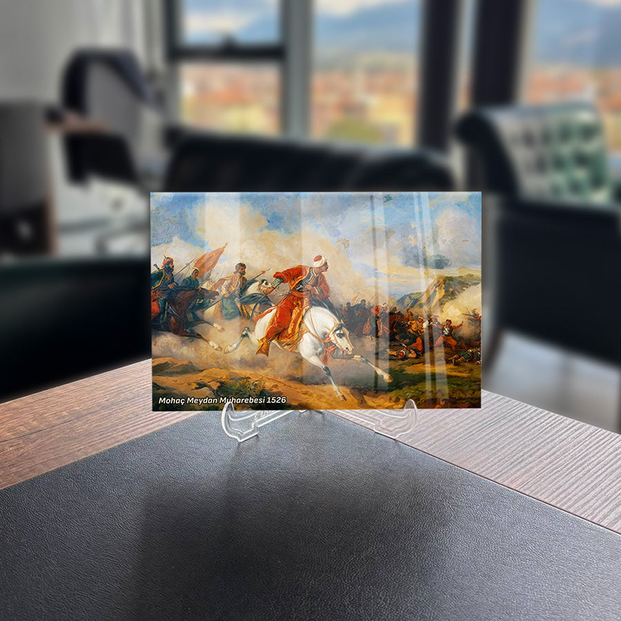 Mohaç Meydan Muharebesi Cam Tablo