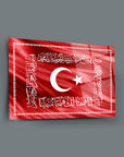 Osmanlı Sancağı - Hilafet Sancağı 2 Cam Tablo