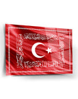 Osmanlı Sancağı - Hilafet Sancağı 2 Cam Tablo