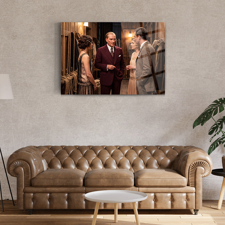 Atatürk Tiyatro Kulisi Sanatçılarla Cam Tablo | SRD Concept