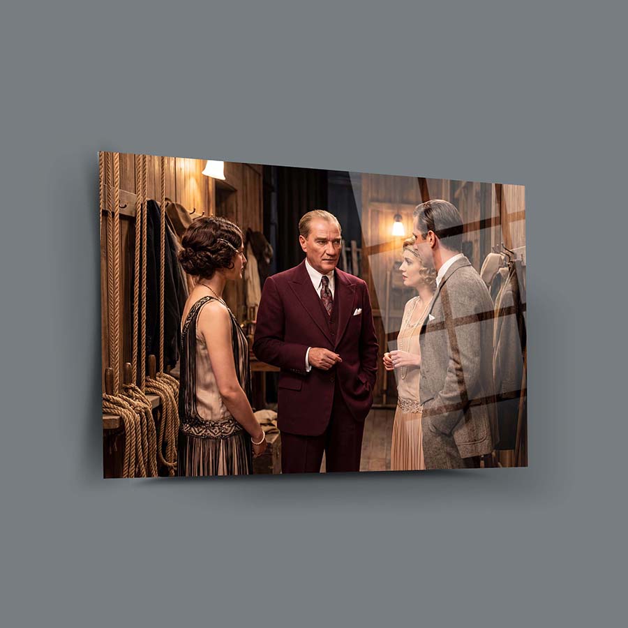 Atatürk Tiyatro Kulisi Sanatçılarla Cam Tablo | SRD Concept