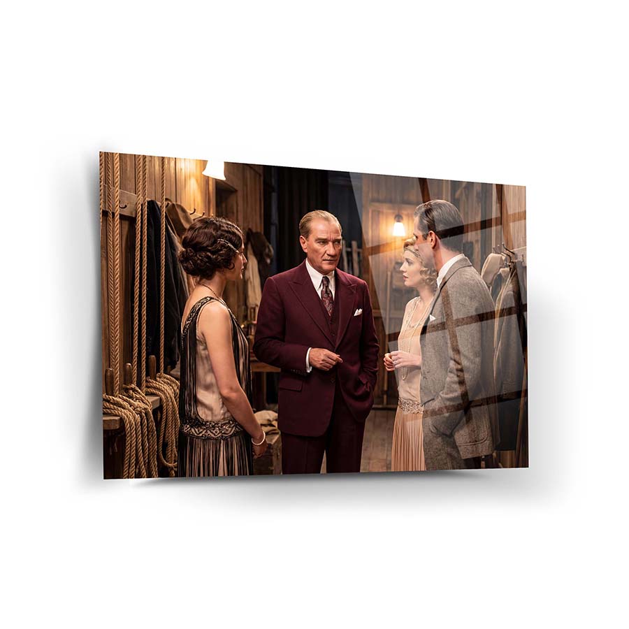 Atatürk Tiyatro Kulisi Sanatçılarla Cam Tablo | SRD Concept