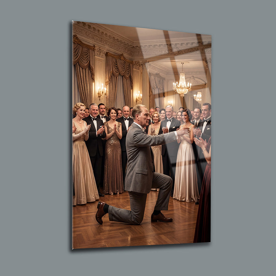 Atatürk Balo Salonu Dans Daveti Cam Tablo | SRD Concept