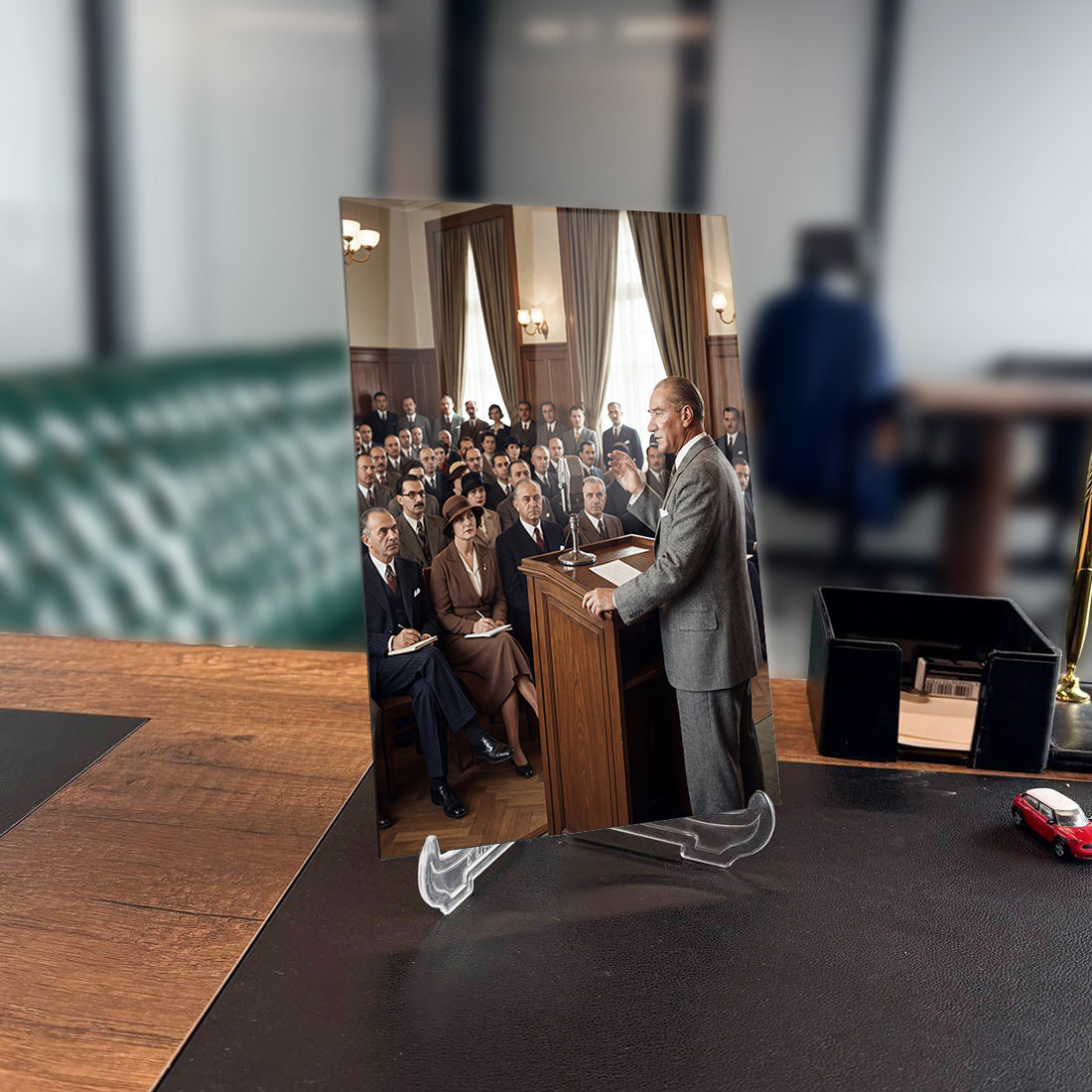 Atatürk Kürsü Konuşması Toplantı Salonu Cam Tablo | SRD Concept