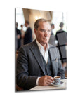 Atatürk Türk Kahvesi Zarif Portre Cam Tablo | SRD Concept