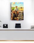 Atatürk Traktörde Tarla Hasat Yağlı Boya Cam Tablo | SRD Concept