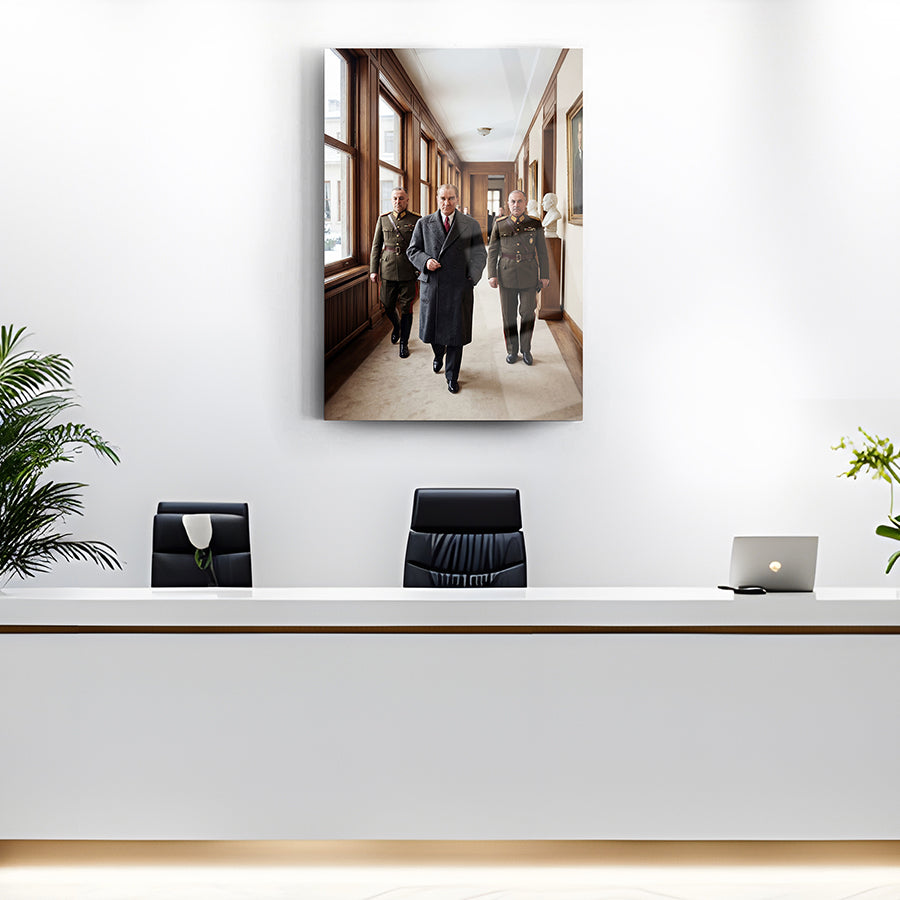 Atatürk Cumhuriyet Değerleri Kolajı Cam Tablo | SRD Concept