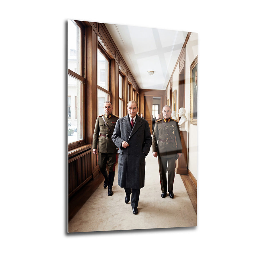 Atatürk Cumhuriyet Değerleri Kolajı Cam Tablo | SRD Concept