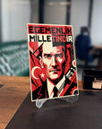Atatürk Egemenlik Milletindir Pop Art Cam Tablo | SRD Concept