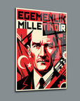 Atatürk Egemenlik Milletindir Pop Art Cam Tablo | SRD Concept