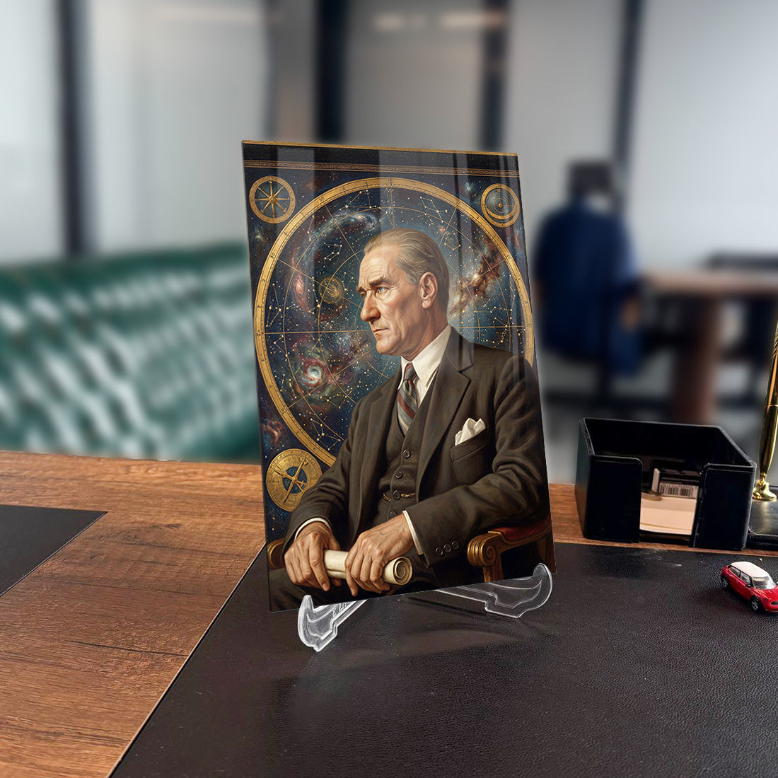 Atatürk Uzay ve Bilim Temalı Vizyoner Cam Tablo | SRD Concept