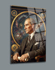 Atatürk Uzay ve Bilim Temalı Vizyoner Cam Tablo | SRD Concept