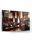 Atatürk Meclis Kürsüsü Adalet Sözlü Cam Tablo | SRD Concept