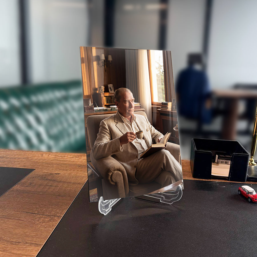 Atatürk Fikri Hür Nesiller Eğitim Sözlü Cam Tablo | SRD Concept