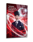 Atatürk Vatanını Seven Sözlü Ay Yıldız Cam Tablo | SRD Concept