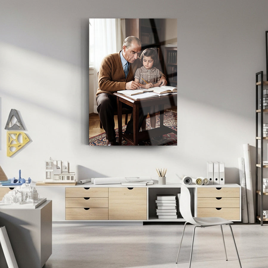 Atatürk İstikbal Göklerdedir Havacılık Sözlü Cam Tablo | SRD Concept