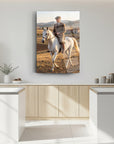 Atatürk Beyaz At Üstünde Anadolu Manzaralı Cam Tablo | SRD Concept