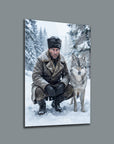 Atatürk ve Bozkurt Karlı Orman Cam Tablo | SRD Concept