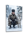 Atatürk ve Bozkurt Karlı Orman Cam Tablo | SRD Concept