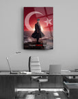 Atatürk Ne Mutlu Türküm Diyene Bayraklı Cam Tablo | SRD Concept