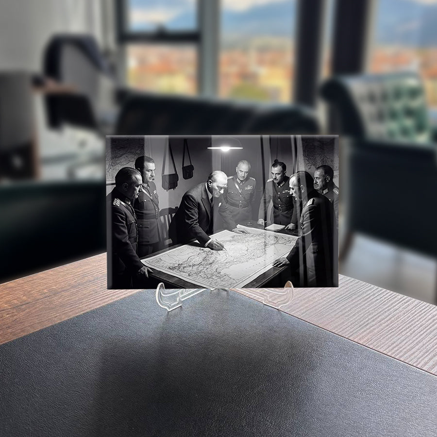 Atatürk Savaş Stratejisi Toplantı Cam Tablo | SRD Concept