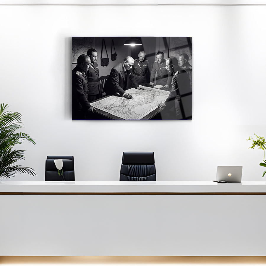 Atatürk Savaş Stratejisi Toplantı Cam Tablo | SRD Concept