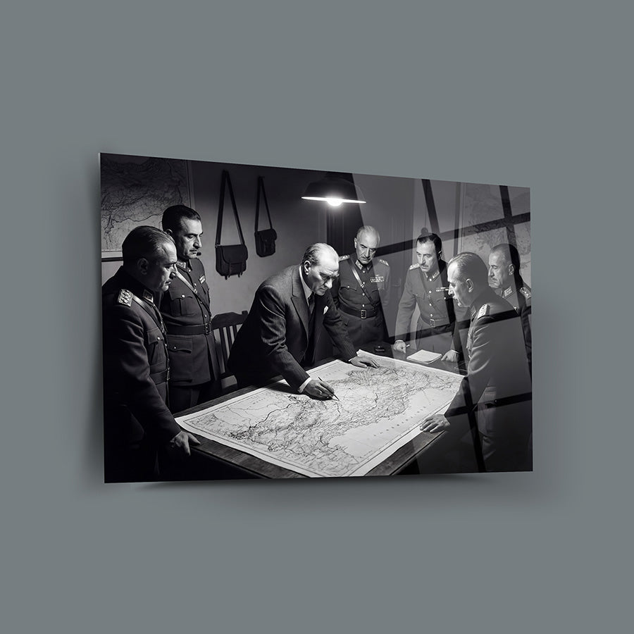 Atatürk Savaş Stratejisi Toplantı Cam Tablo | SRD Concept