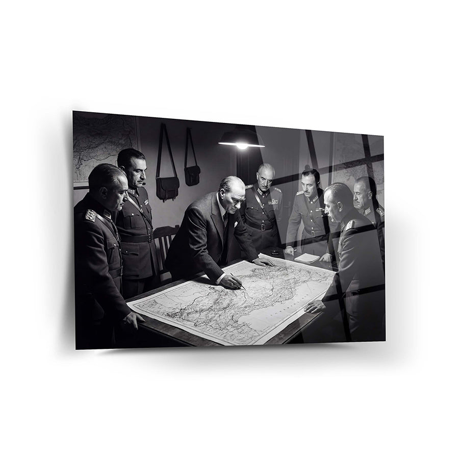Atatürk Savaş Stratejisi Toplantı Cam Tablo | SRD Concept