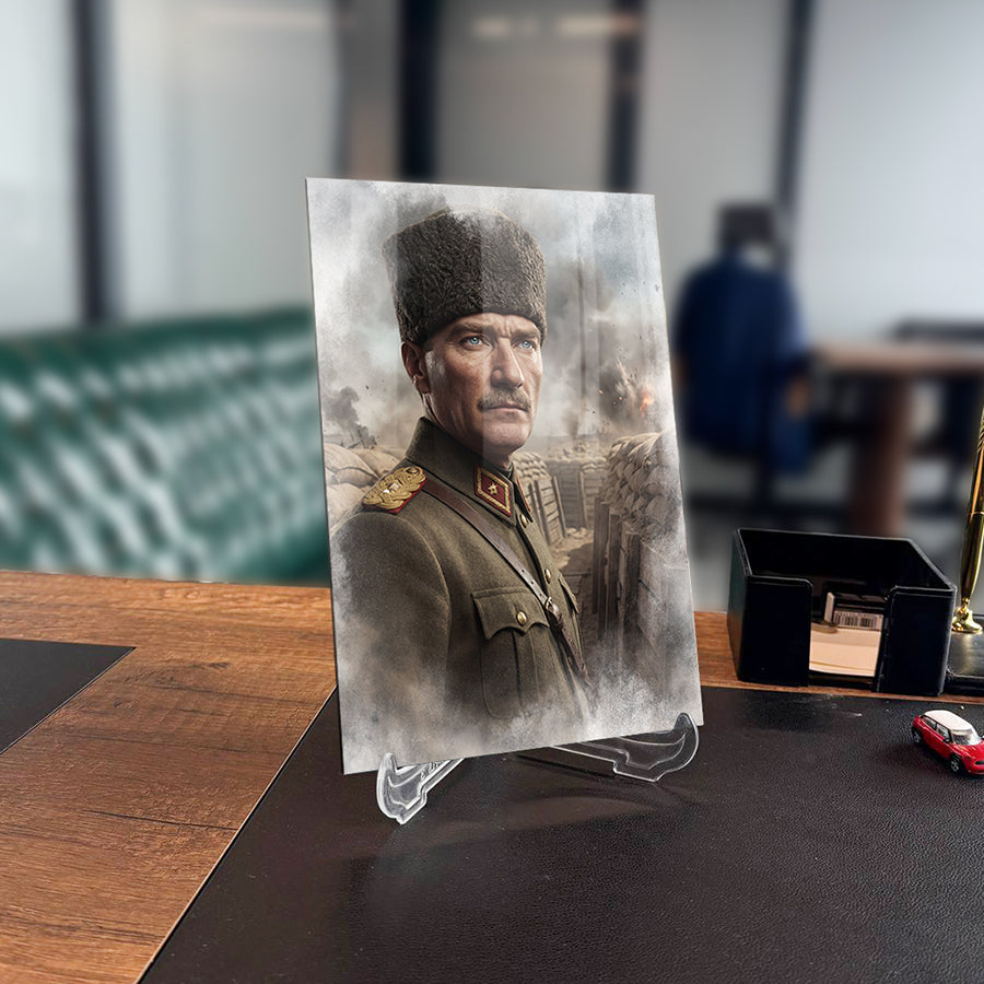 Atatürk Savaş Temalı Cam Tablo | SRD Concept
