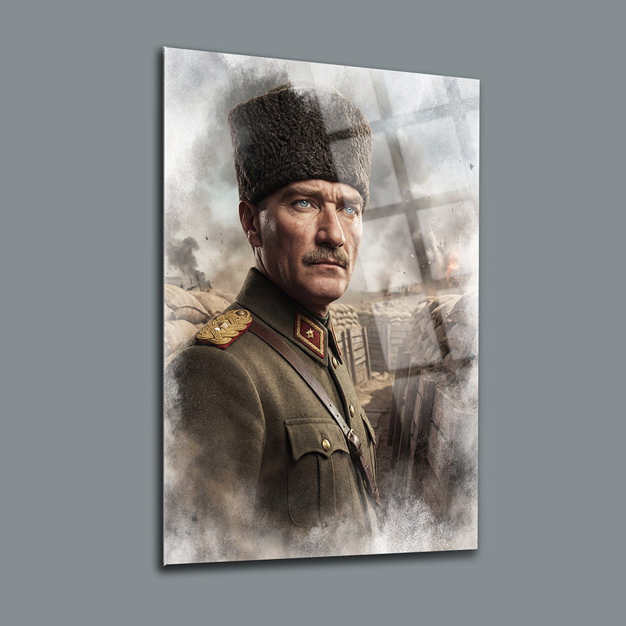 Atatürk Savaş Temalı Cam Tablo | SRD Concept