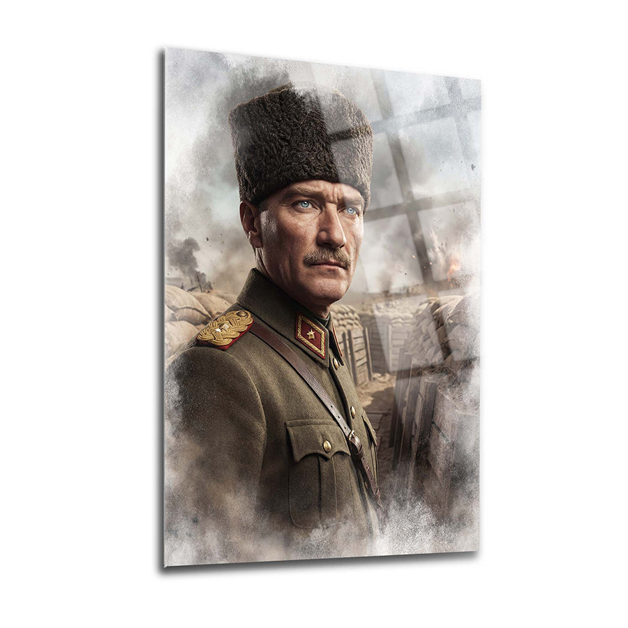 Atatürk Savaş Temalı Cam Tablo | SRD Concept