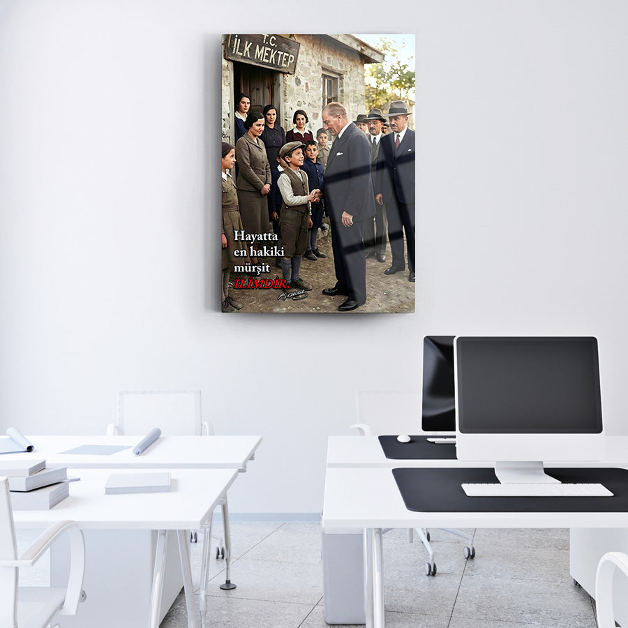 Atatürk İlk Mektep Temalı Cam Tablo | SRD Concept