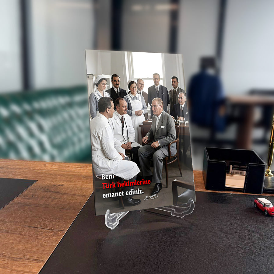 Atatürk Türk Hekimleri Temalı Cam Tablo | SRD Concept