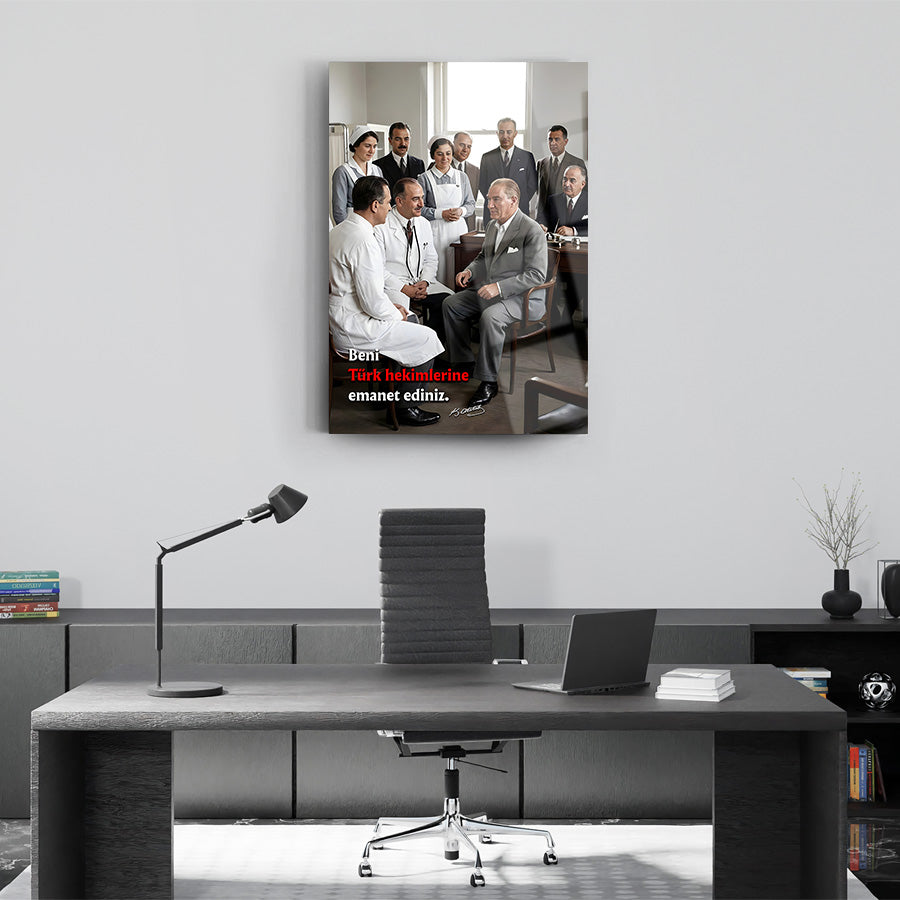 Atatürk Türk Hekimleri Temalı Cam Tablo | SRD Concept