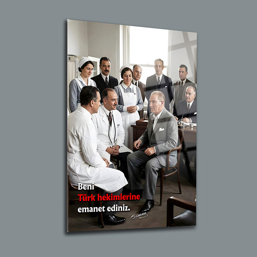 Atatürk Türk Hekimleri Temalı Cam Tablo | SRD Concept