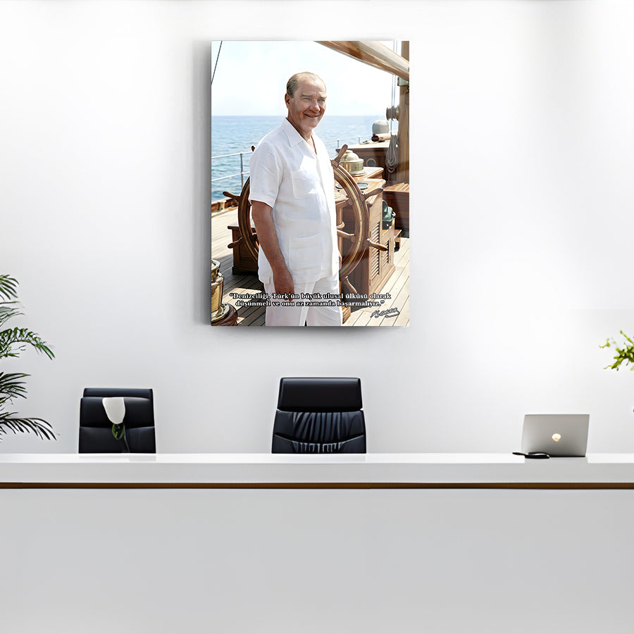 Atatürk Teknede Deniz Manzaralı Cam Tablo | SRD Concept