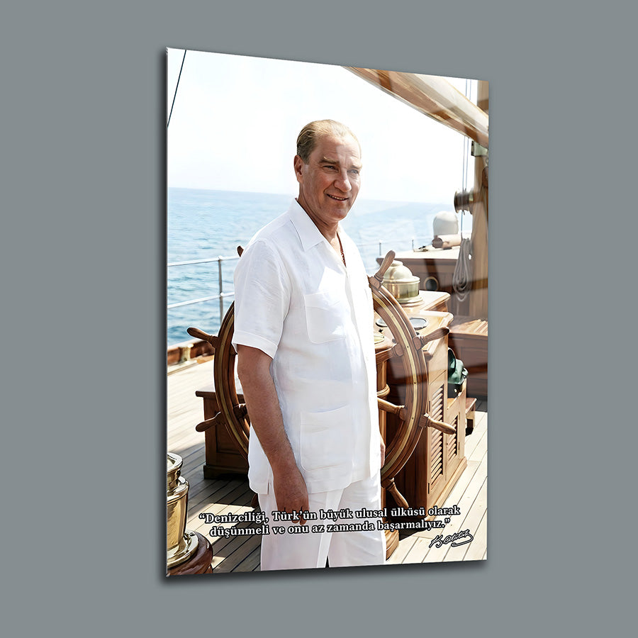Atatürk Teknede Deniz Manzaralı Cam Tablo | SRD Concept