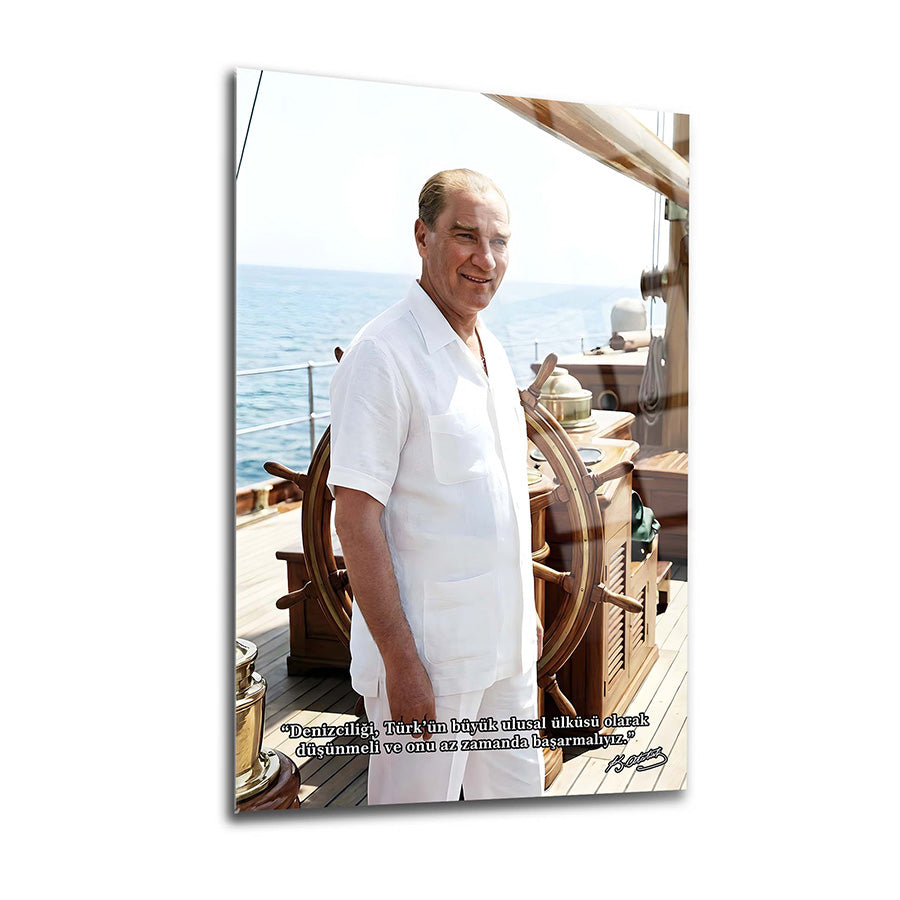 Atatürk Teknede Deniz Manzaralı Cam Tablo | SRD Concept