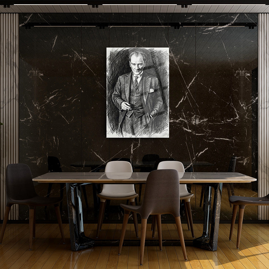 Atatürk YZ 541 Cam Tablo