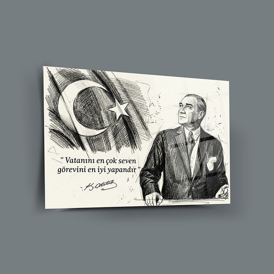 Atatürk YZ 545 Cam Tablo