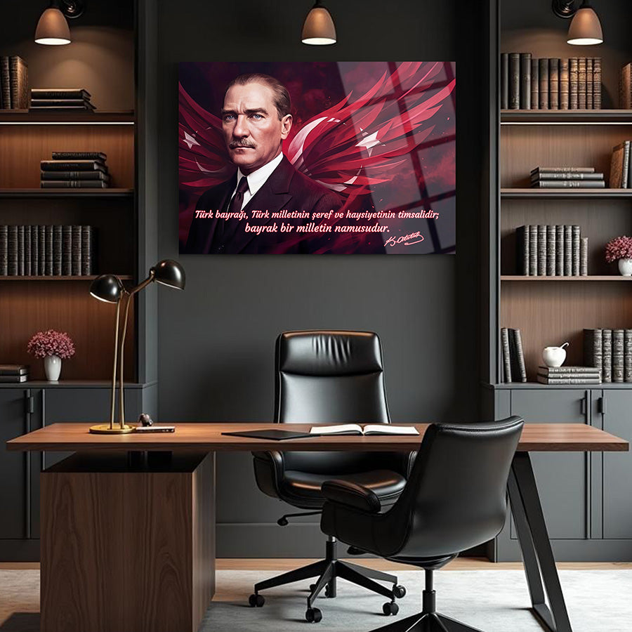 Atatürk YZ 546 Cam Tablo